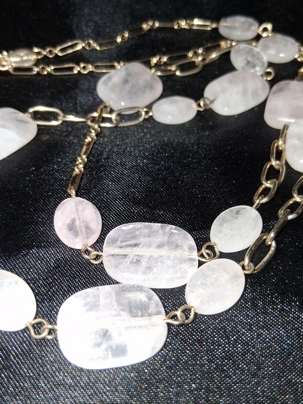 Brooks Brothers Quartz and Gold-Tone Station Necklace 30"